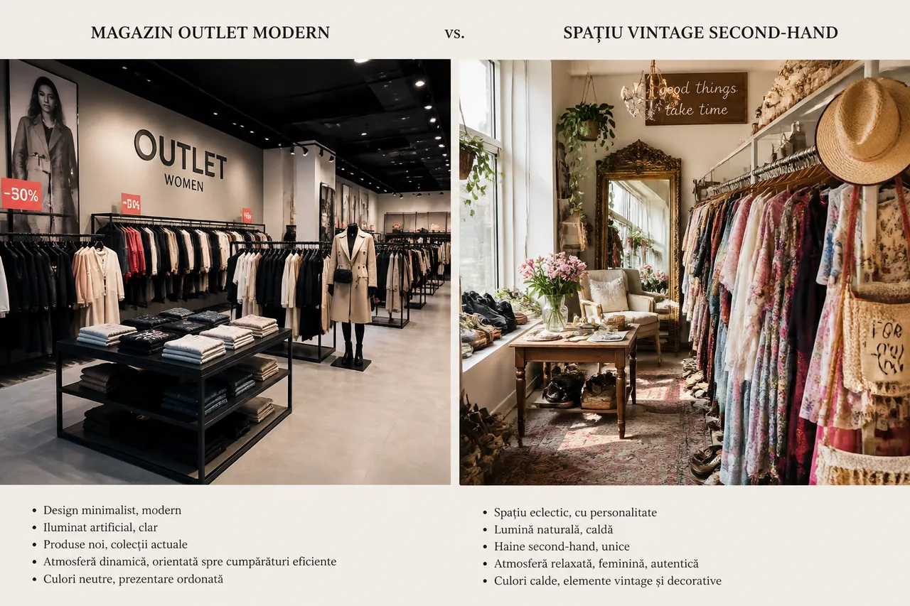 outlet versus second hand haine