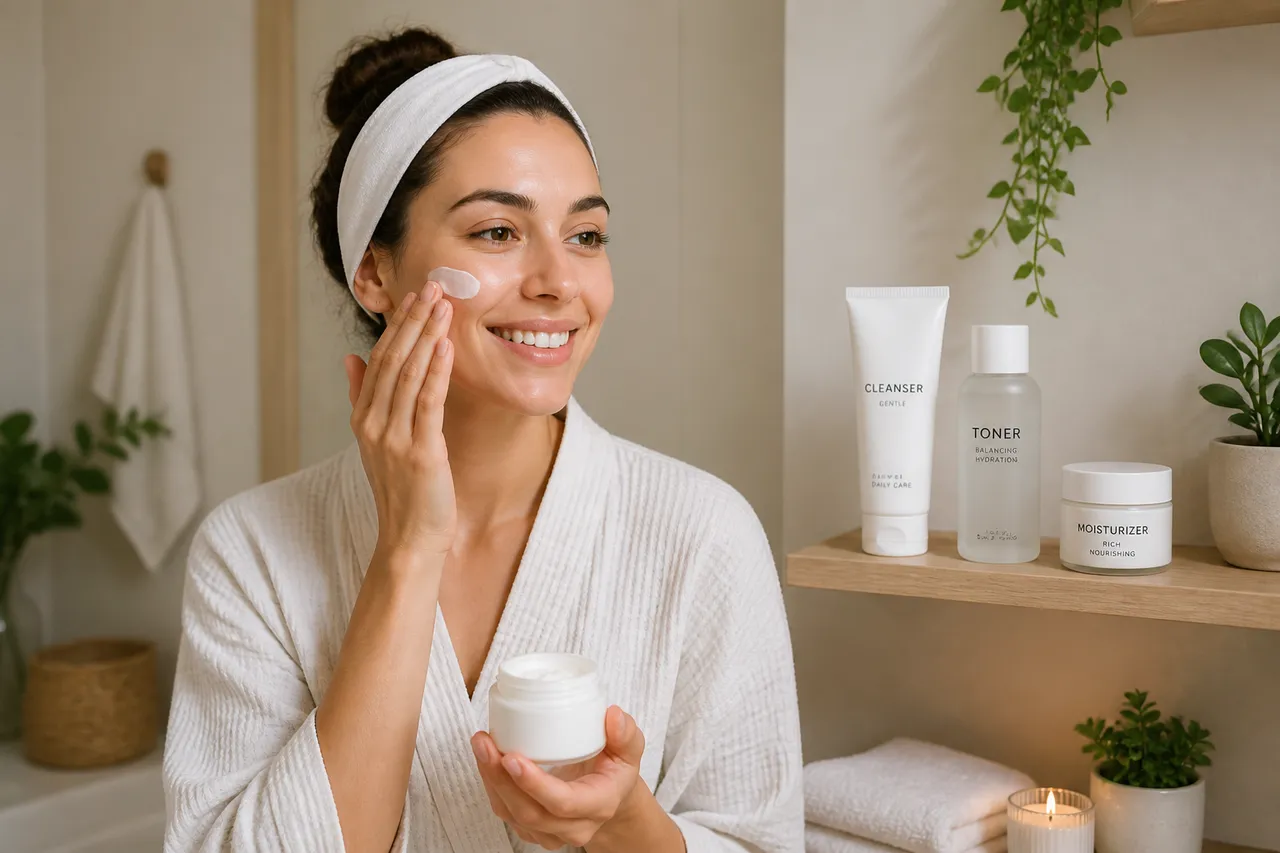 rutină minimalistă de skincare pentru ten echilibrat