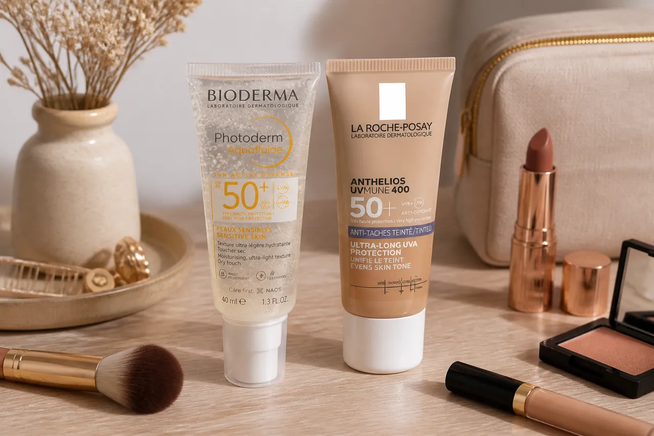 comparație între SPF color și SPF transparent