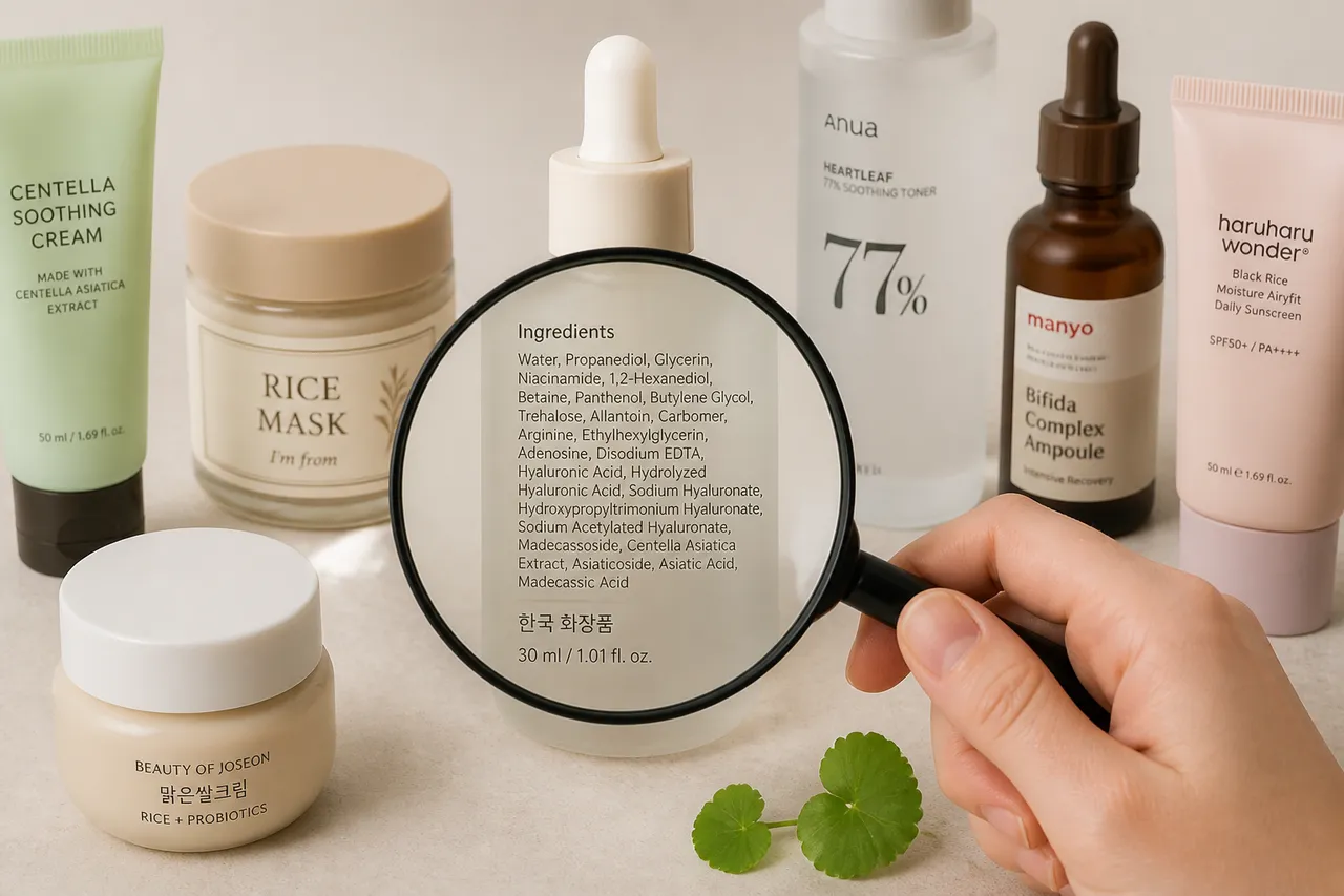 verificarea ingredientelor din cosmetice coreene